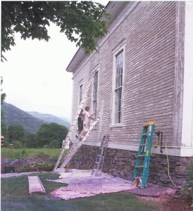 As the restoration neared completion, Mike Shepard was hired to paint the exterior of the building.